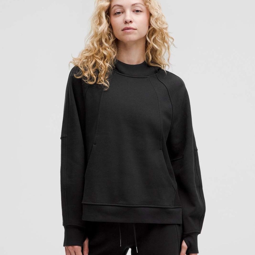 Lululemon Scuba Oversized Side-Slit Hoodie Black Size M/L